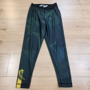 Origin‎ USA Broken Stars Compression Pants Mens Small Green Geometric Leggings